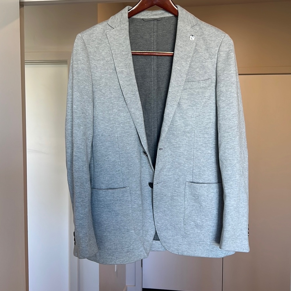 Michael Kors Slim Fit Knit Blazer Sport Coat Men’s 38R Gray